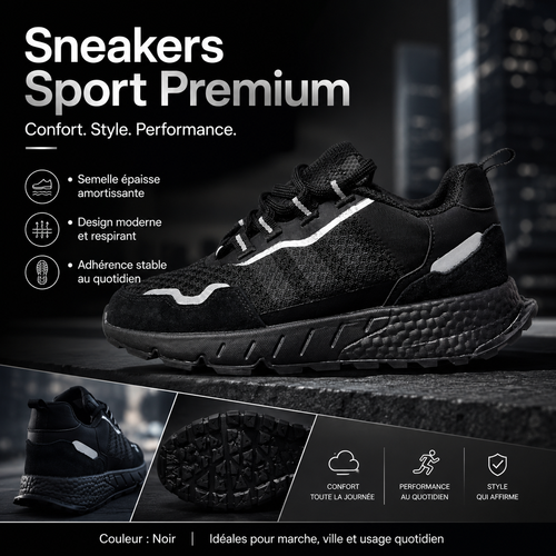 Sneakers Sport Premium - Noir